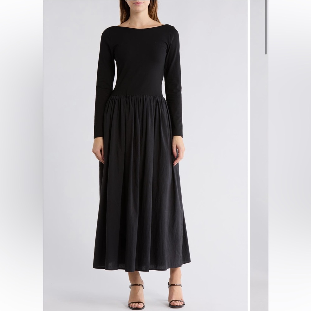 Wayf Black Colorblock Long
Sleeve Dress